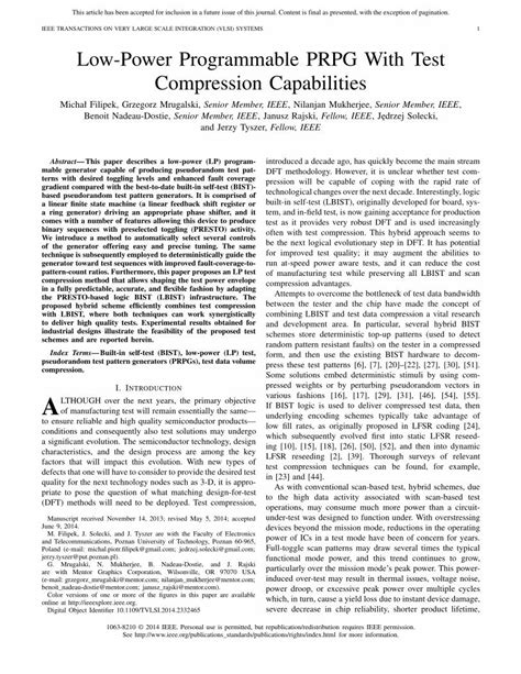 Programmable Prpg With Test Compression Capabilities